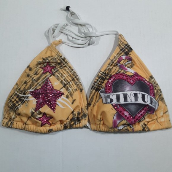 Affliction Sinful Rome Plaid String Bikini NWT - Picture 3 of 8